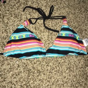 Printed String Bikini Top